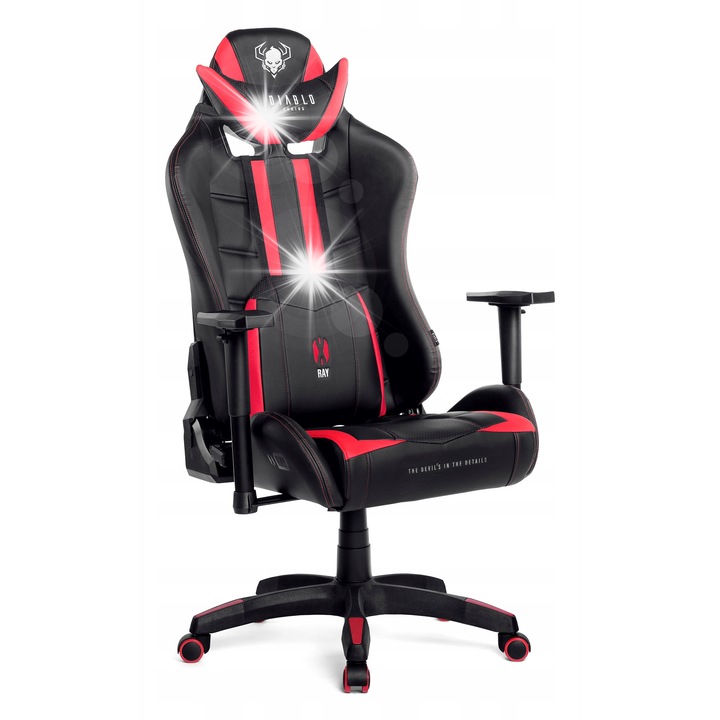 Scaun gaming Diablo X-Ray Normal Size, negru-rosu, dimensiune L