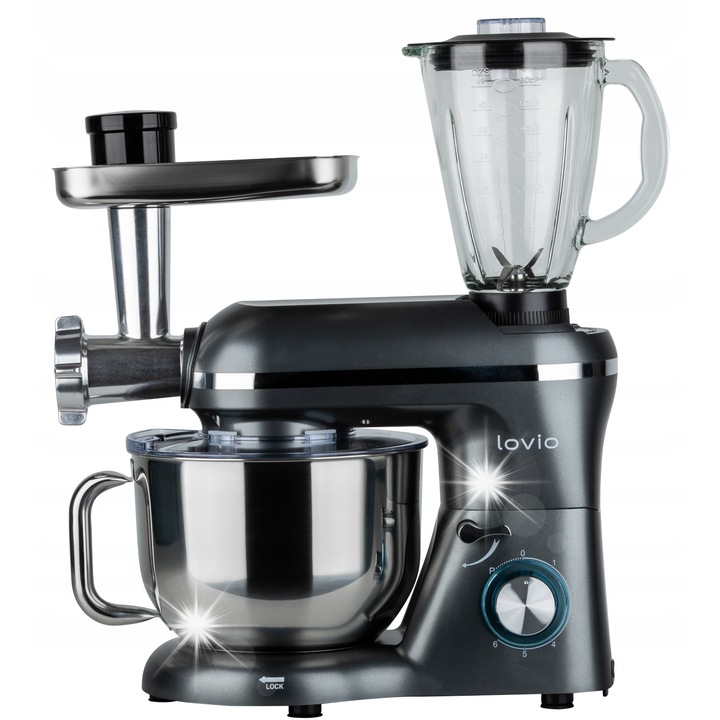 Кухненски робот ChefAssistant Plus, 1900W, сив, пълен комплект, 6.2л