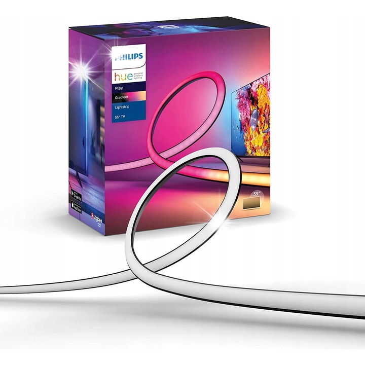 LED лента Philips Hue Play, 75", многоцветна, 304x1.6x1.7см