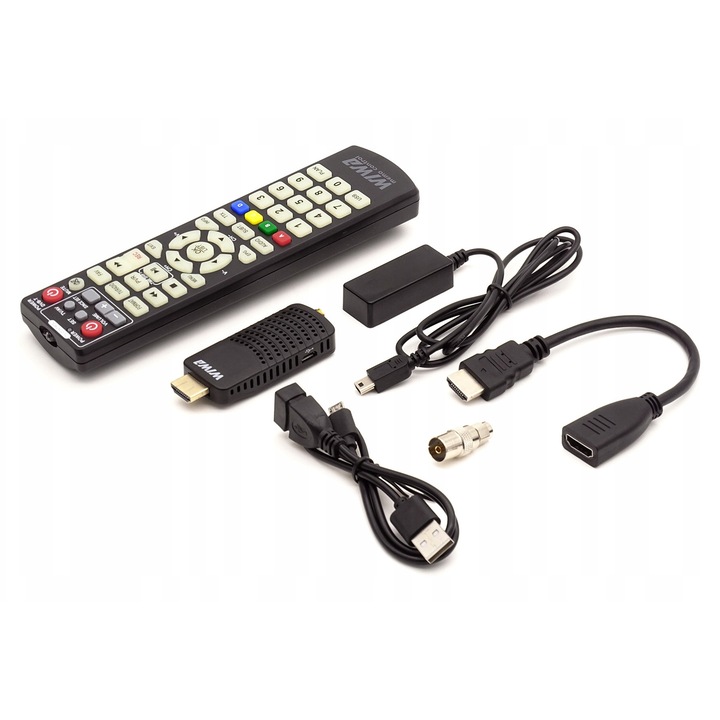 Тунер DVB-T2 Wiwa, H.265, с дистанционно, компактни размери
