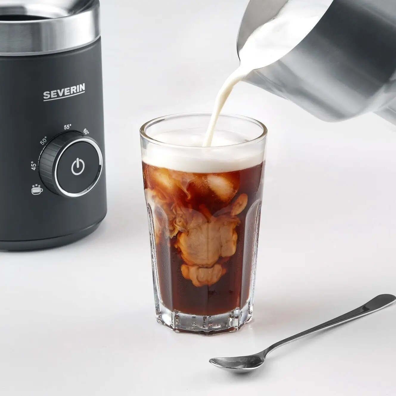 Spienita de lapte Severin Spuma 500 SM, 500W, 3 programe, inox, 0,5L ...