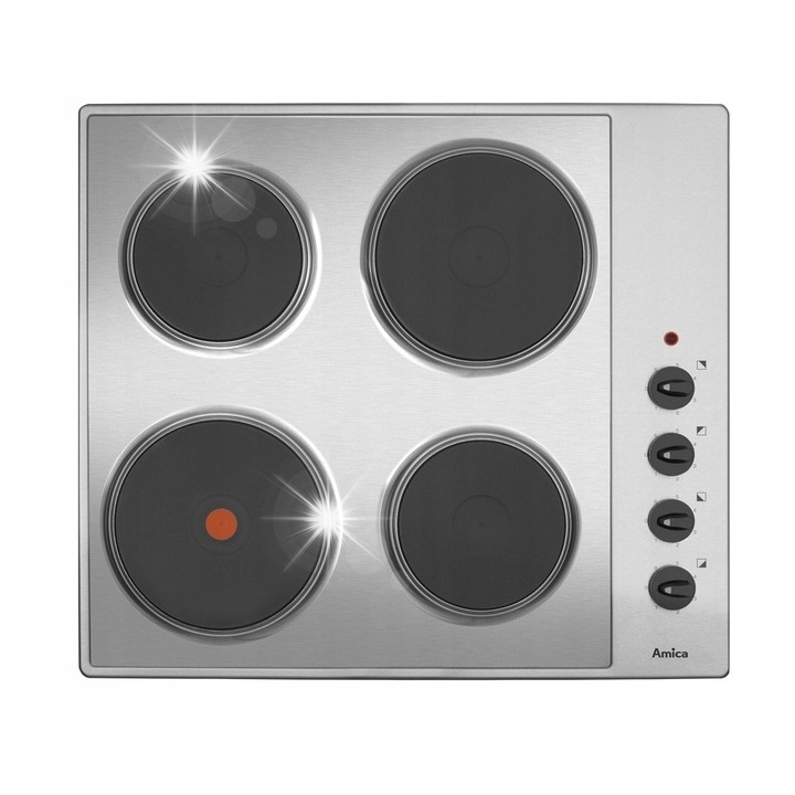Електрически плот Amica PEB6101R, 4 зони, инокс, 59x52см