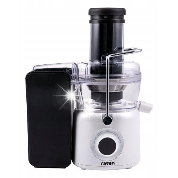 Сокоизстисквачка Raven ESO005, 1000W, 1,5л, бяла, със заключване против прокапване