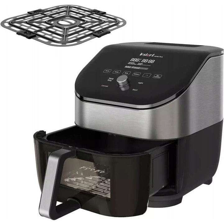 Friteuză, Duronic, AF1, 1500W, fără ulei, capacitate 4,5L, neagră, design compact, temperatură maximă 200°C