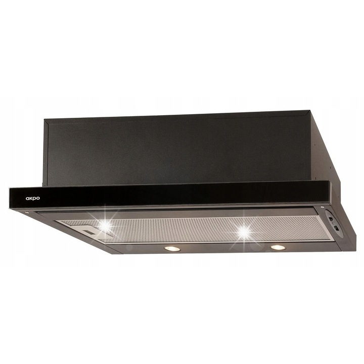 Телескопичен абсорбатор Akpo WK-7 Light eco glass 50, 330,5 м3/ч, 67 dB, черен, 50x17x30,2 см