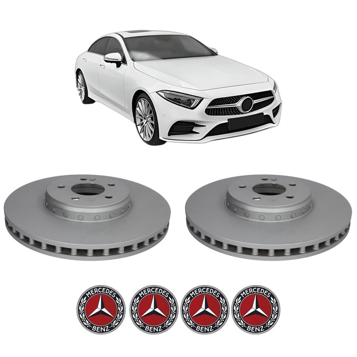 Set 2 discuri frana Fata MERCEDES-BENZ CLS (C257) din 2017, KW 183 CP 249 CMC 2925, Auto, Bosch, 4 Stickere auto cu MERCEDES-BENZ