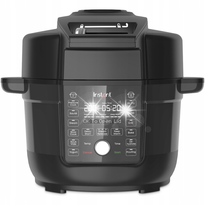 Мултикукър Instant Pot Duo Crisp 6,2L 1500W, голям капацитет, енергоспестяващ, черен
