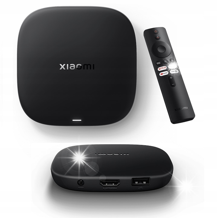 Xiaomi TV Box S (3. generatia) 4K, 32GB, Wi-Fi 6, Dolby Atmos, negru
