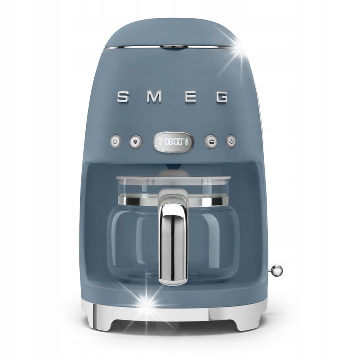 Cafetiere Smeg DCF02SBMEU 1050W, blocare picurare, albastru, capacitate 10-15 cesti
