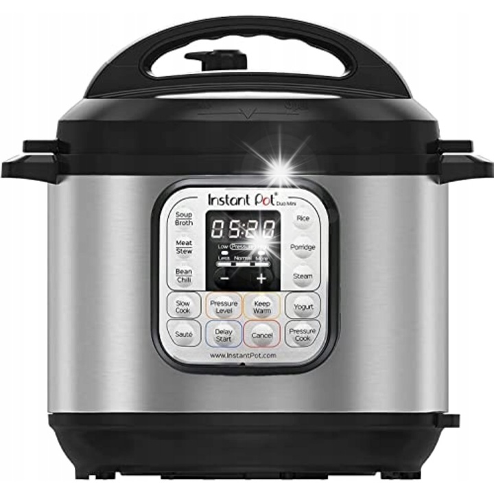 Тенджера под налягане Instant Pot Mini Duo, 3л, неръждаема стомана, сребрист, лесен за използване