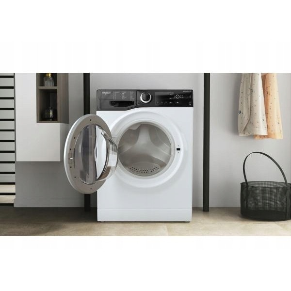 Masina de spalat rufe Whirlpool, WRBSB 6249 S EU, 6 kg, 1200 rpm, alb-negru, 43x60x85 cm