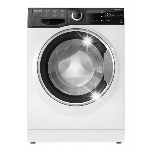 Masina de spalat rufe Whirlpool, WRBSB 6249 S EU, 6 kg, 1200 rpm, alb-negru, 43x60x85 cm