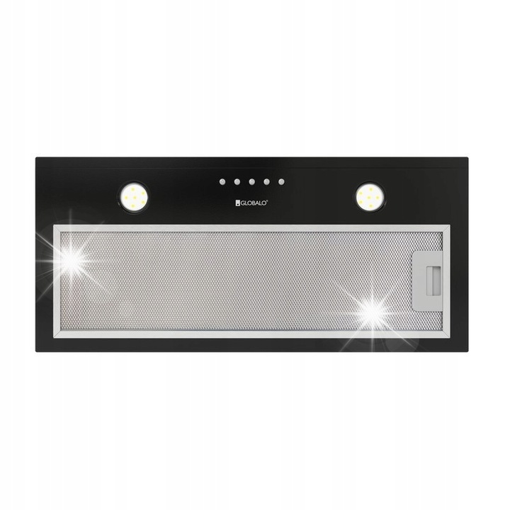 Аспиратор под шкаф Globalo Delico 50.1, 315 m/h, 61 dB, черен, 50x26,6x20,5см