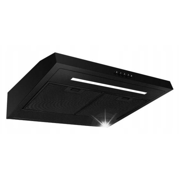 Аспиратор за вграждане VDB FIT 60, 176 м3/ч, 63 dB, черен, 60x13,1x48,2 см