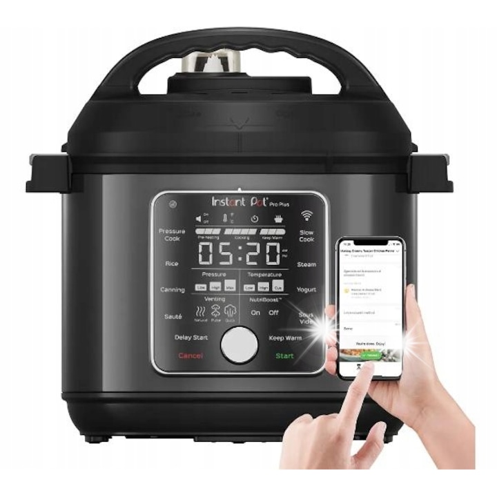 Мултикукър Instant Pot 6QT Pro Plus, 1200W, 5,6L, WiFi, 39,4x39,2x34см