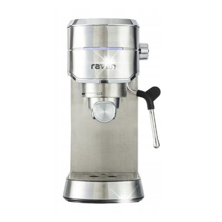 Еспресо машина RAVEN EER004, 20 бара, 1450W, сребрист, 1л