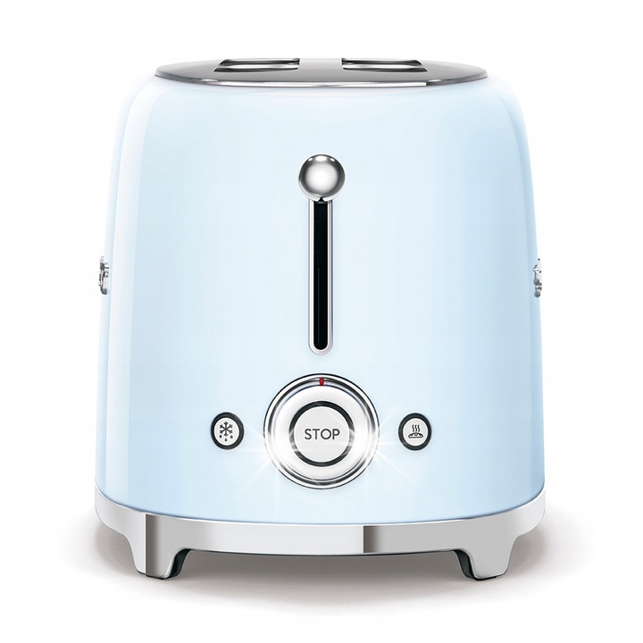 Тостер Smeg, 2 филии, 950W, инокс, 198x310x195мм, син