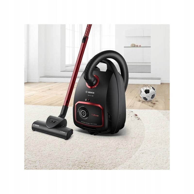 Aspirator, Bosch, ProPower BGL6POW2, 850W, filtru HEPA, negru, set cu 8 saci, 4L