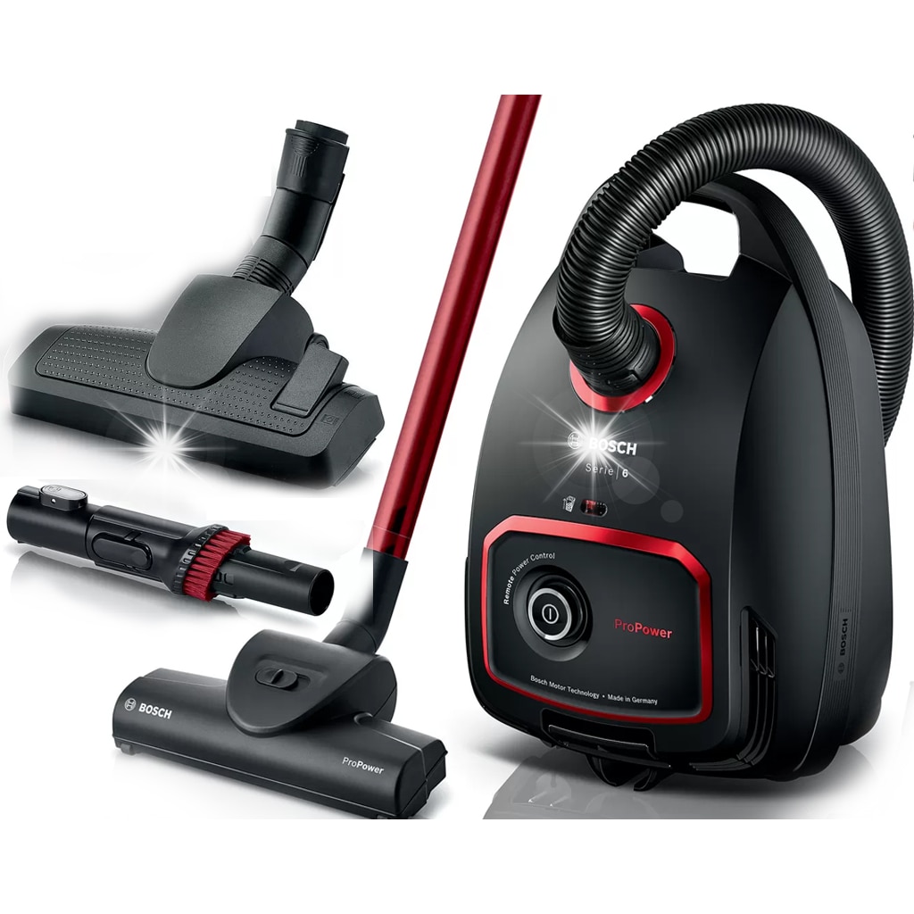 Aspirator, Bosch, ProPower BGL6POW2, 850W, filtru HEPA, negru, set cu 8 saci, 4L