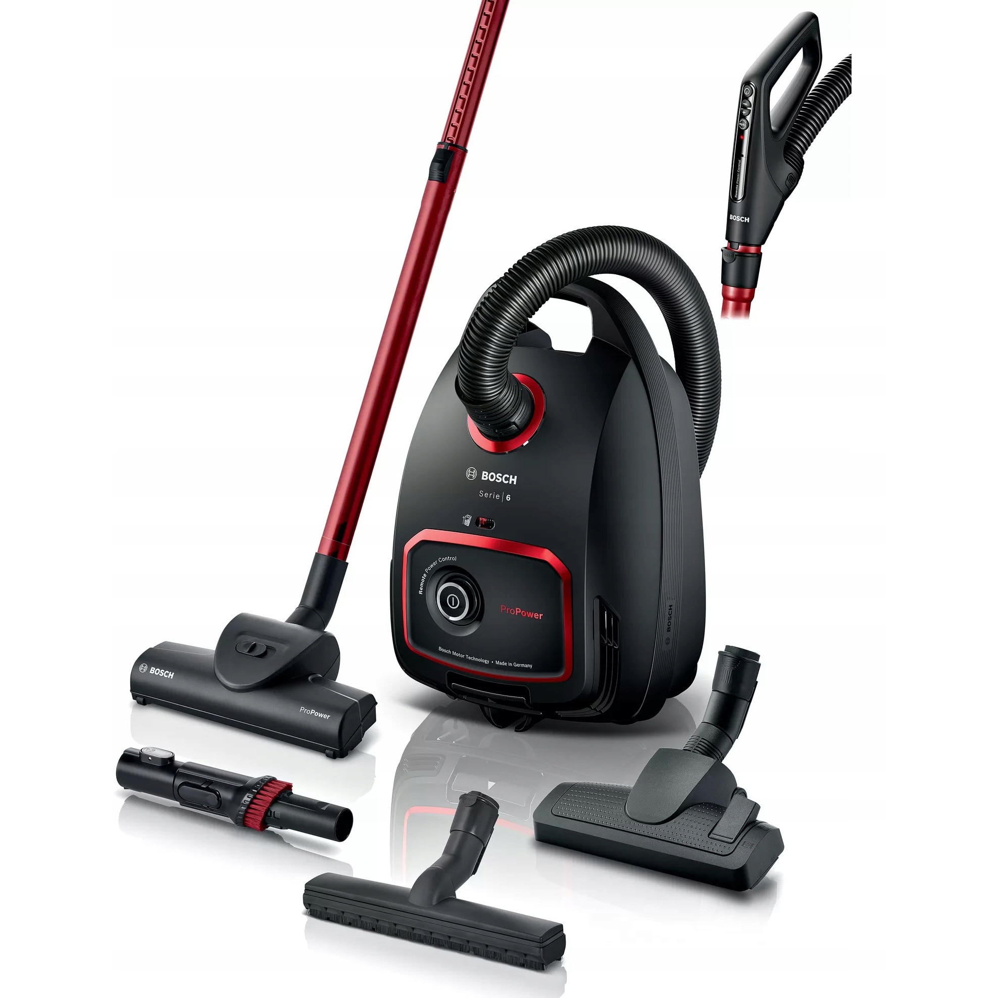 Aspirator, Bosch, ProPower BGL6POW2, 850W, filtru HEPA, negru, set cu 8 saci, 4L