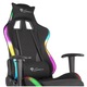 Scaun gaming Genesis Trit 600, RGB, negru, pana la 150kg, material textil, cu suport pentru cap si spate ajustabil