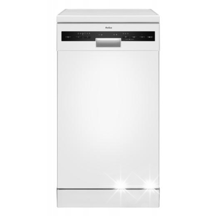 Masina de spalat vase Amica DFM41E6qWEU, 10 seturi, 49 dB, alb, 44,8x84,5x60 cm