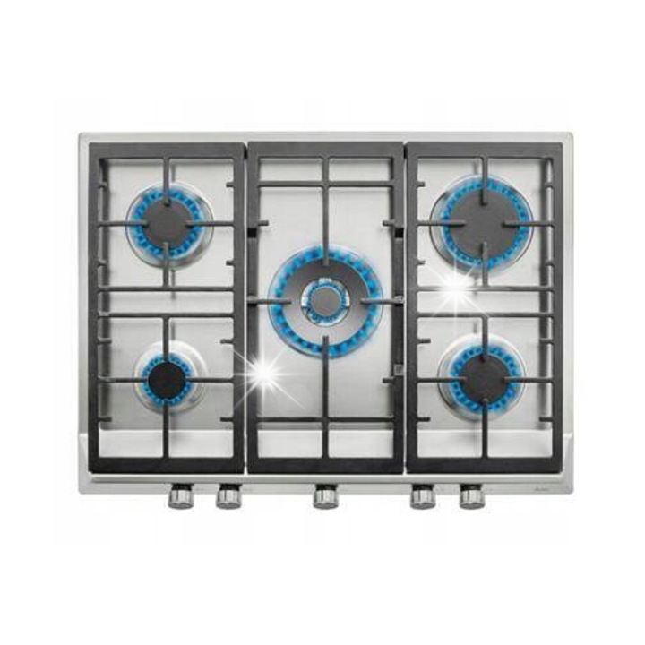 Газов плот Teka EX 70.1, 5 горелки, инокс, 50x8,4см