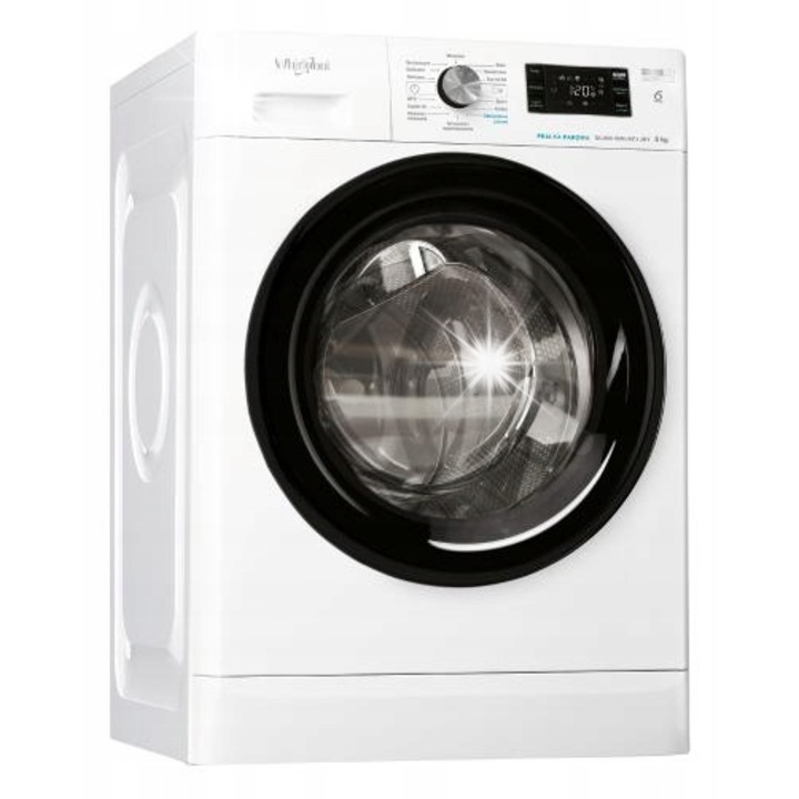 Masina de spalat rufe Whirlpool FFB 8469 BV, 8 kg, 1351 rpm, alb, 63x60x85 cm