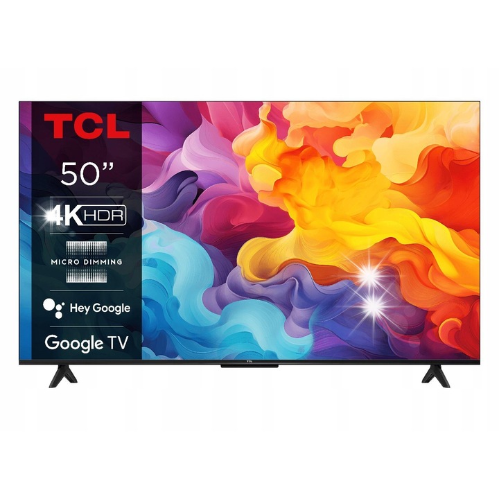 Телевизор LED TCL 50V6B 50'' 4K HDR, Google TV, HDMI 2.1, Черен