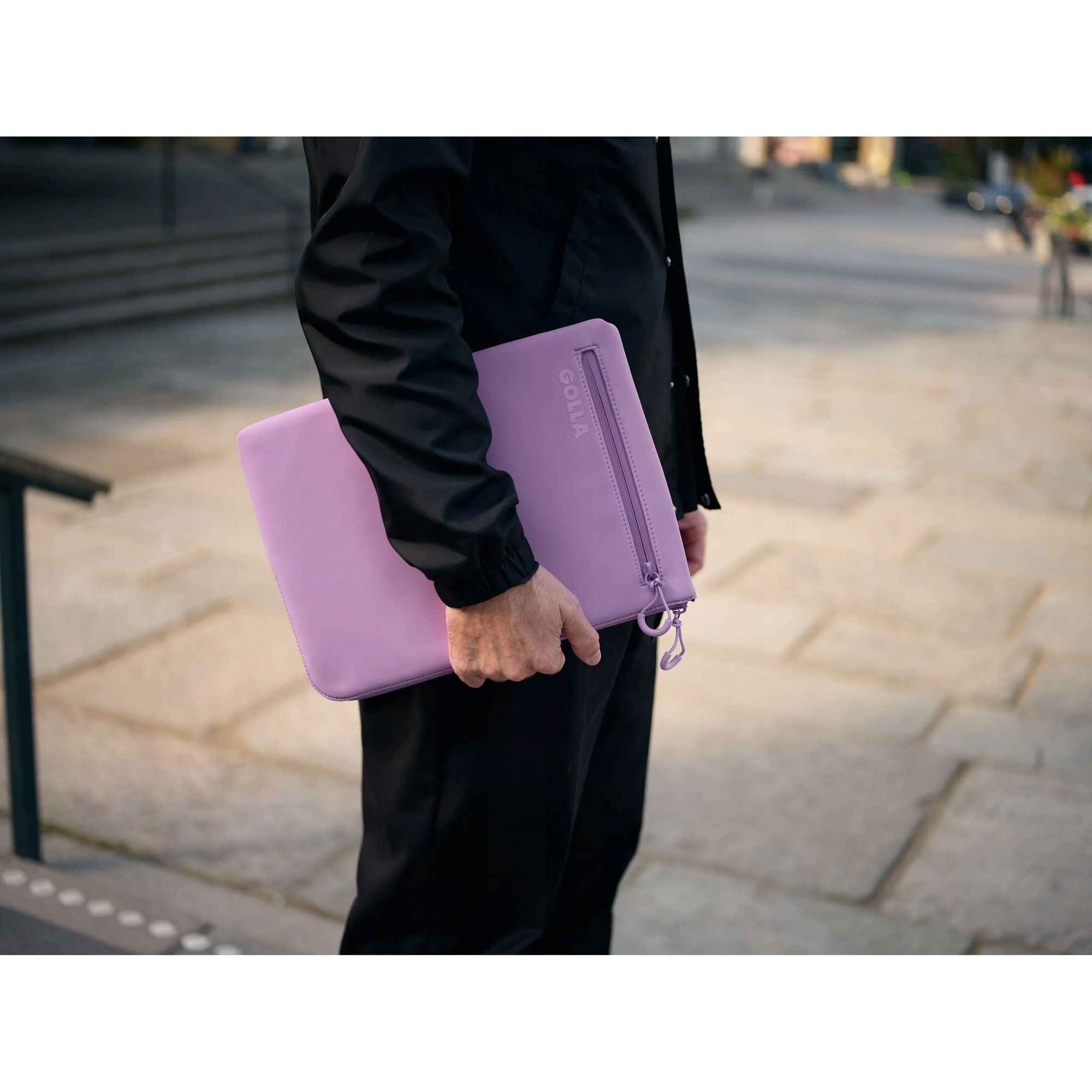 Geanta laptop Golla Sleeve Metro, neopren, 15", pastel lilac, 36,3x25,1x1,8cm