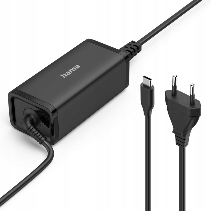 USB-C 100W laptop töltő, Hama, fekete, 7,8x3,1x3,4cm