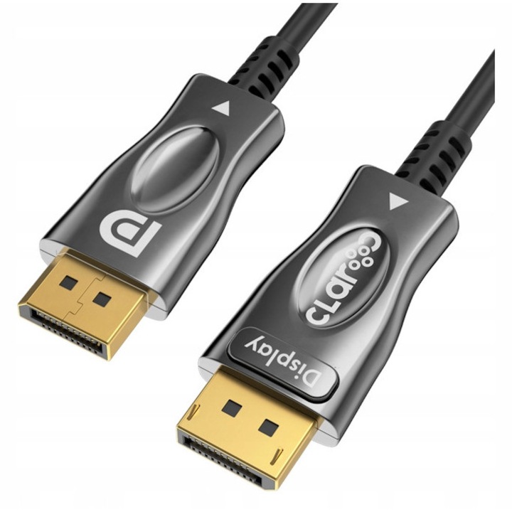 Оптичен кабел Claroc DisplayPort 1.4 AOC 8K 10m, 32.4 Gbps, черен