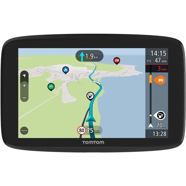 GPS навигация TomTom GO Camper Tour, 6", черна, размери 10,56x1,86x16,29см