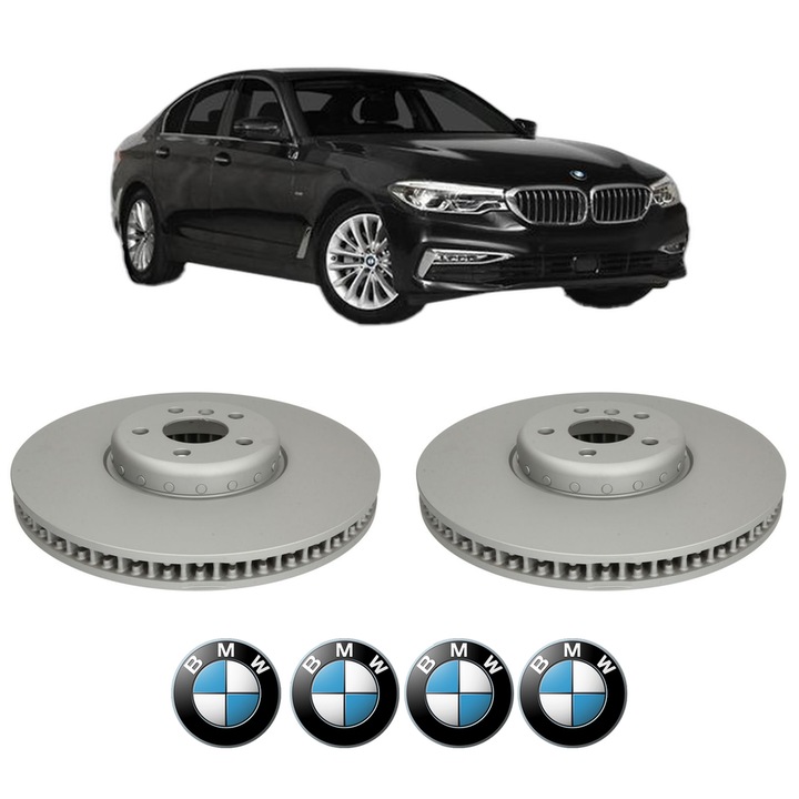 Set 2 discuri frana Fata BMW Seria 5 (G30, F90) din 2017-2020, KW 235 CP 320 CMC 2993, Auto, Bosch, 4 Stickere auto cu BMW Seria