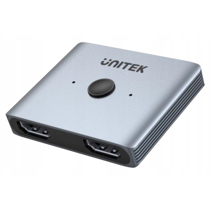 Switch HDMI 2.1 Unitek 8K 2-in-1, gri, 47,5x58,2x10,2mm