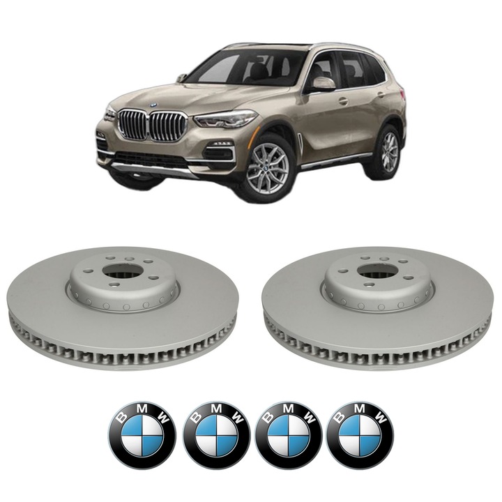 Set 2 discuri frana Fata BMW Seria X5 (G05, F95) din 2023, KW 259 CP 352 CMC 2993, Auto, Bosch, 4 Stickere auto cu BMW Seria