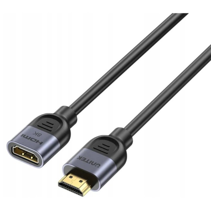 Unitek 2.1 8K 2m HDMI hosszabbító kábel, dinamikus HDR, 48Gbps, fekete