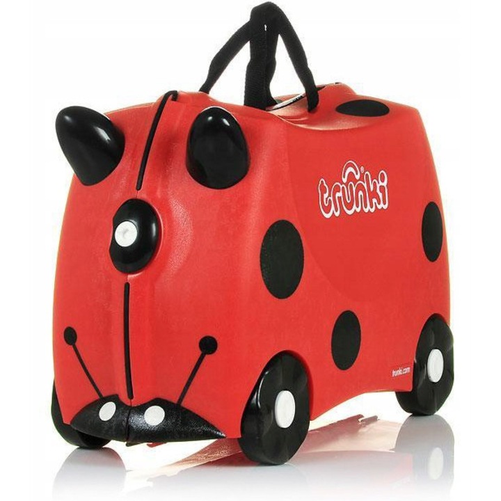 Trunki Harley gurulós bőrönd, 18 literes, könnyű és strapabíró, piros