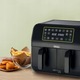 Фритюрник без мазнина с две отделения Ariete Air Fryer Dual 4623/00, 1700W, 8L, черен, 38x35x30cm