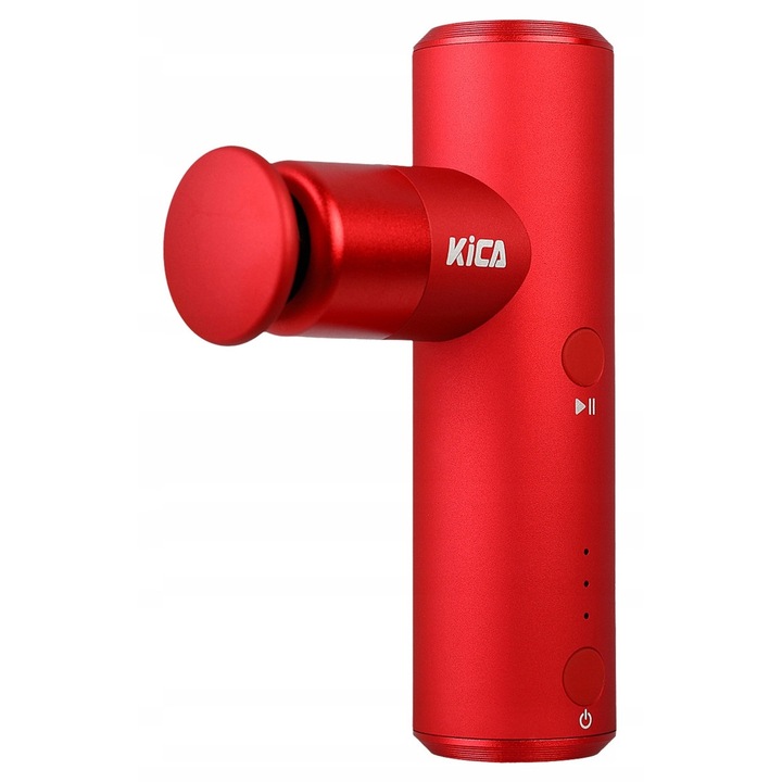 Масажор FeiyuTech KiCA mini 2, 4 режима, 3 сменяеми глави, червен, 116.5x33x79 мм