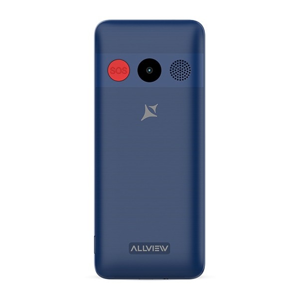 Telefon mobil Allview M30 LUNA, 2.8 inch, Dual Sim, 2G, 1.3 MP, microSD, bluetooth, radio, lanterna, buton SOS, USB-C, Albastru inchis