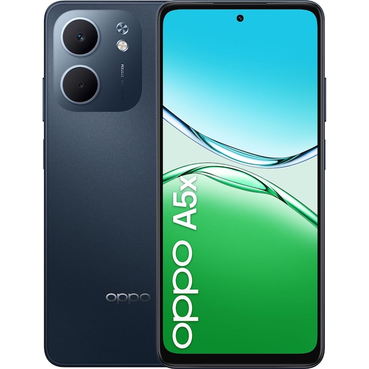Telefon mobil OPPO A5x, 4GB RAM, 128GB, Midnight Blue