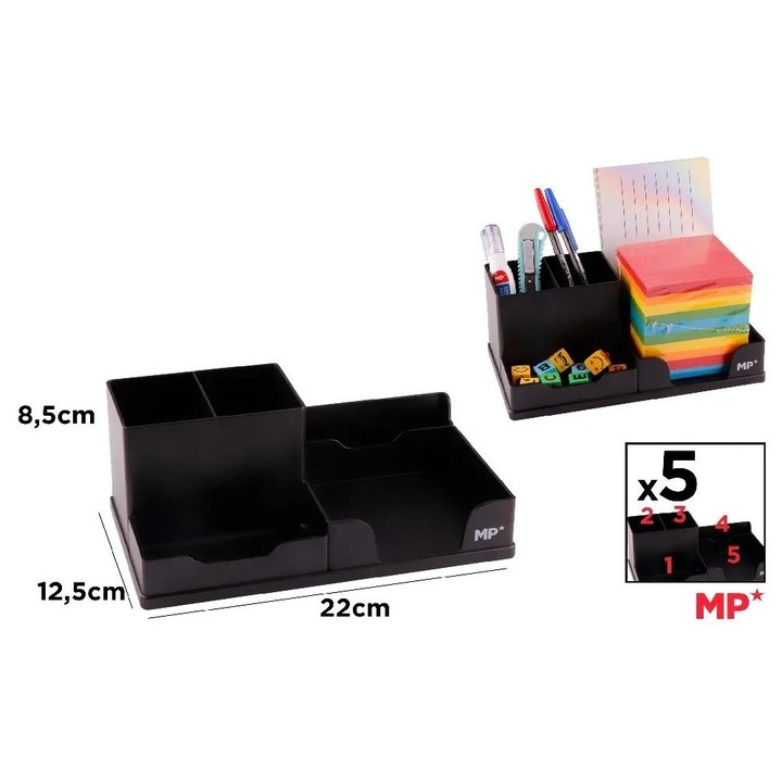 Asztali rendszerező MP Main Paper, fekete