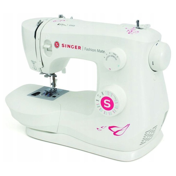 Masina de cusut Singer 3333, 23 functii, 380x190x300mm, greutate 4,8kg
