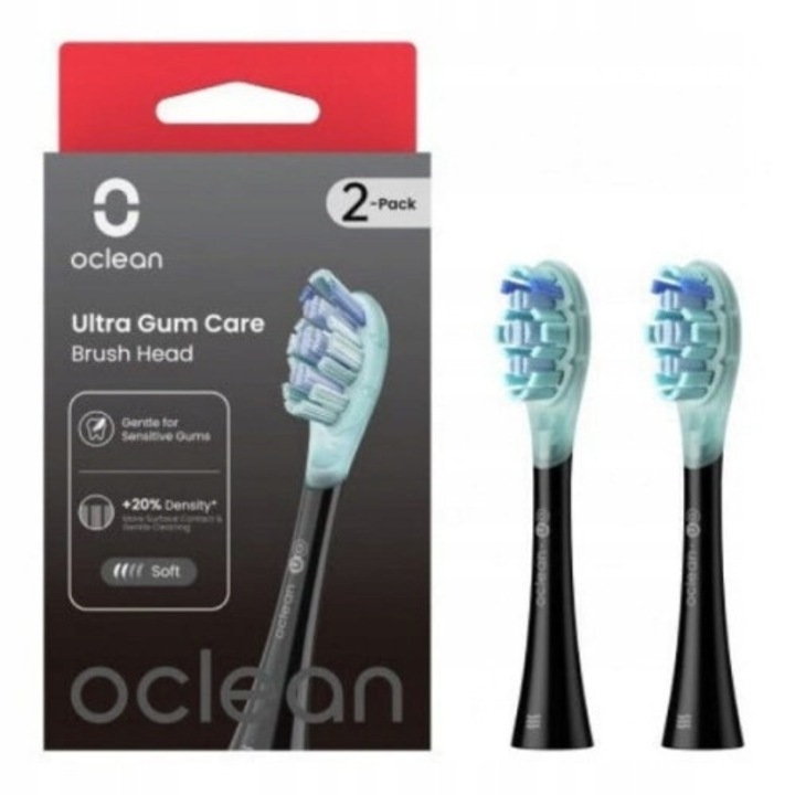 Накрайник ел. четка Oclean Ultra Gum Black 2pcs