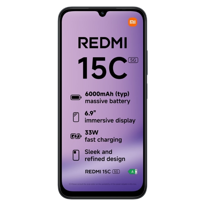 Telefon Mobil Xiaomi Redmi 15C, Procesor Octa-Core, 4GB RAM, 128GB, Negru, 6.9"