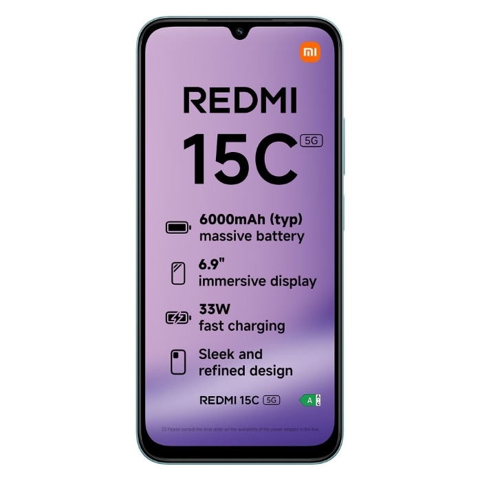 Telefon Mobil Xiaomi Redmi 15C 5G, Procesor Octa-Core, 4GB RAM, 128GB, Verde, IPS LCD 6.9"