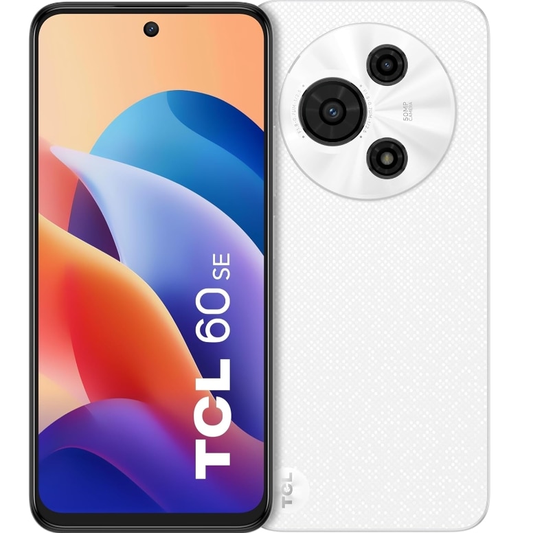 Telefon Mobil TCL 60 SE, Procesor Mediatek Helio G81, 8GB RAM, 512GB Flash, Alb, 6.7