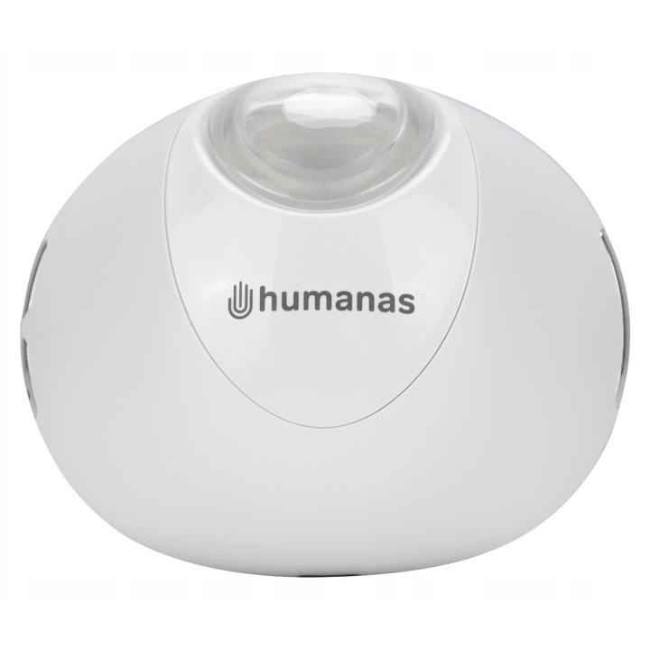 Масажор за очи Humanas, Luminova 3 в 1, топъл компрес, овлажняване, бял