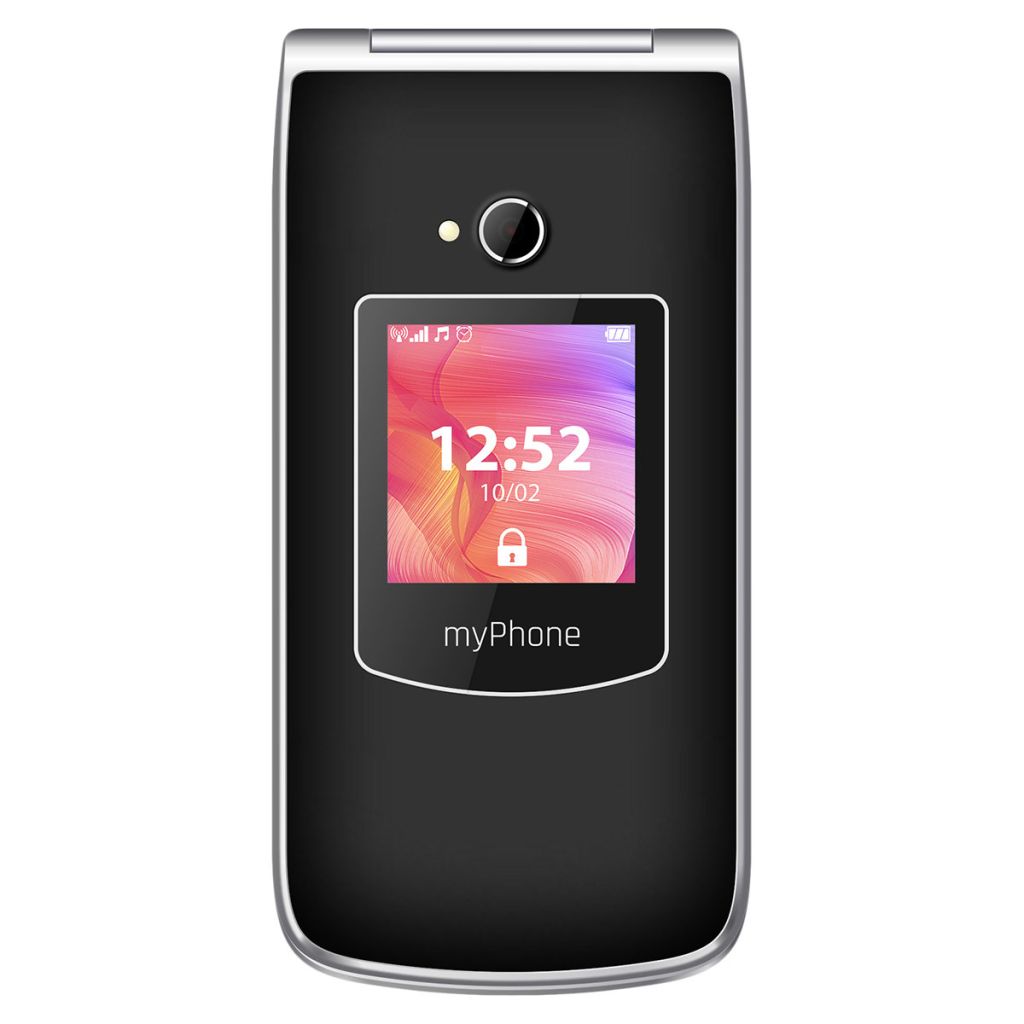 Telefon seniori cu clapeta myPhone 2G soclu incarcare butoane mari doua ecrane 2.4 si 1.4 incht retele 2G dual sim USB-C meniu RO cu info RO Alert